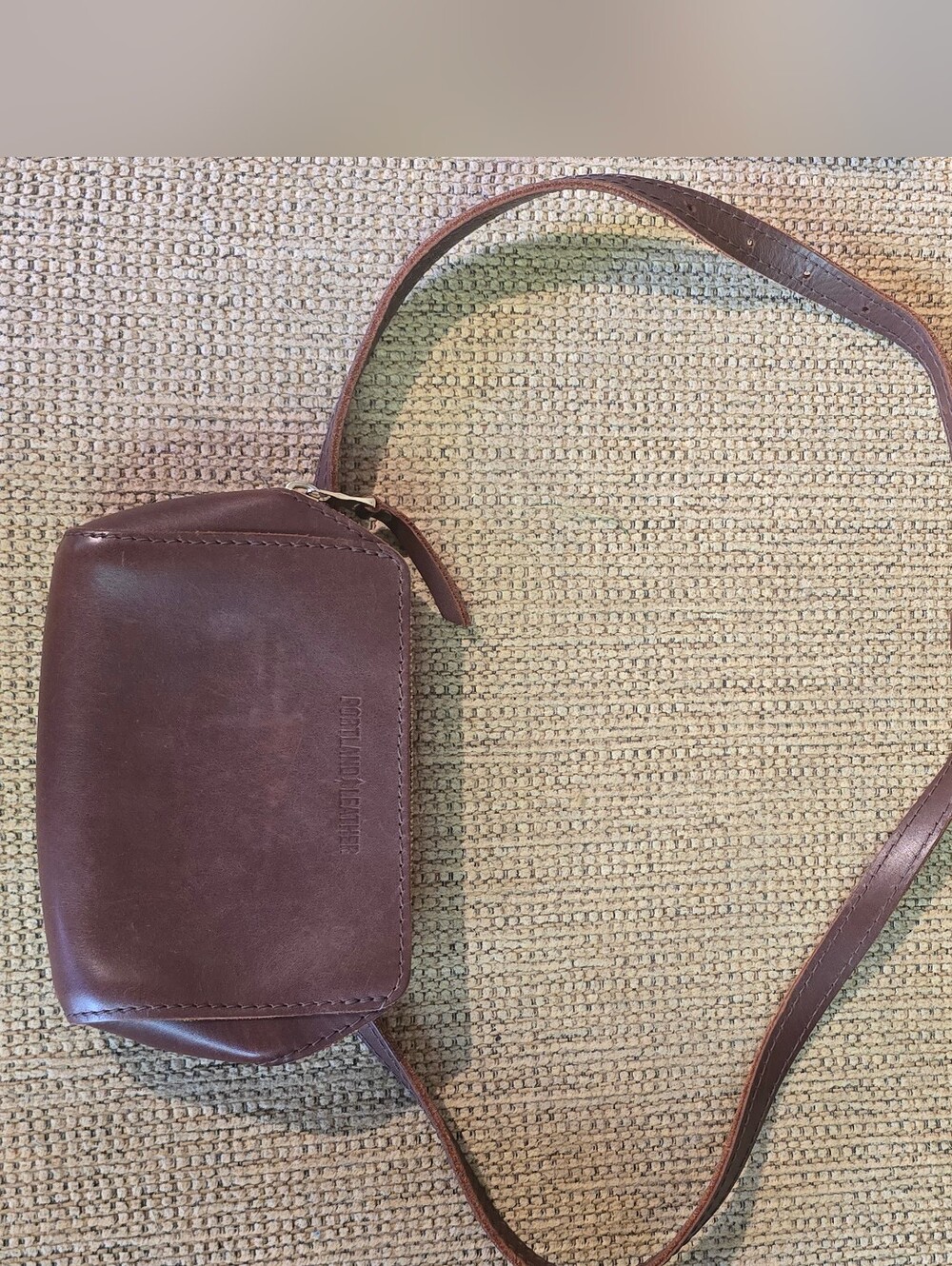 Brown Leather Mini Crossbody Bag